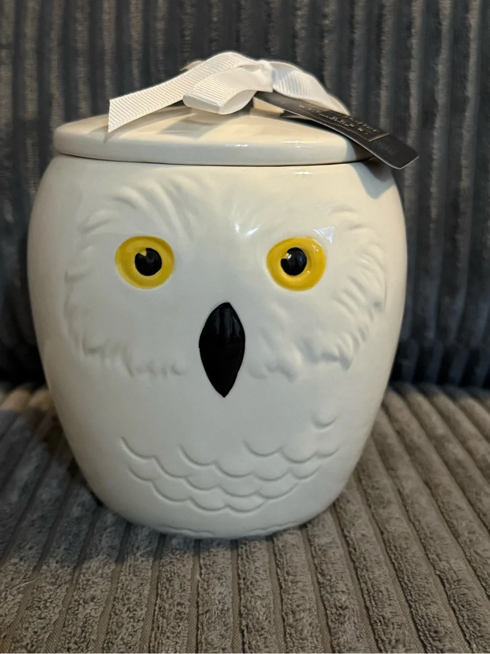 Rae Dunn x Harry Potter White Ceramic Jar: HEDWIG NWT